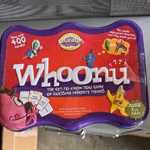 Cranium Whoonu Game in tin
